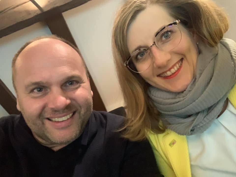 Kristine Lütke und Alexander von Hoffmann am 2. März 2020 bei einer Veranstaltung der Europa Union in Altdorf bei Nürnberg (Foto: FDP).